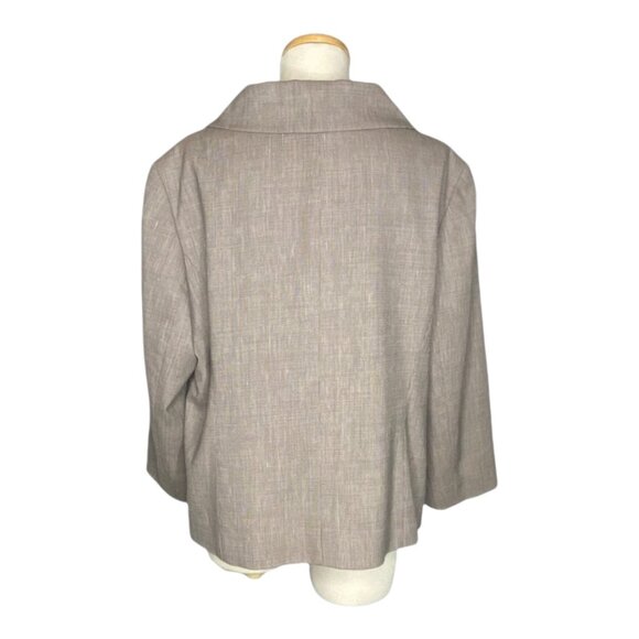 Lafayette 148 New York Womens Blazer Jacket Size 16 Virgin Wool Blend Beige - Picture 3 of 9